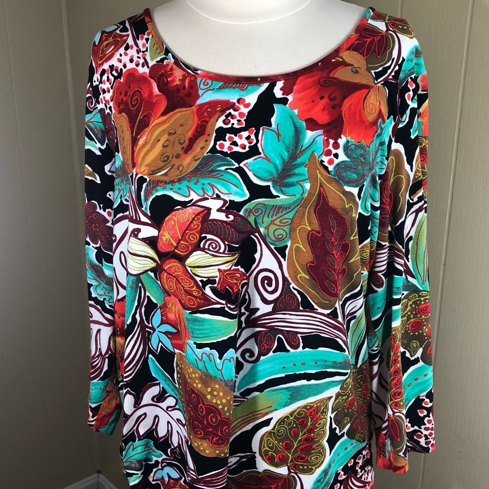 Chico's Multicolor Floral Blouse